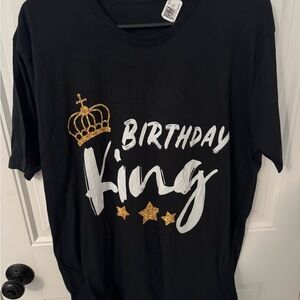 Amazon Black and Gold Short Sleeve Tee Birthday King